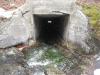 Long cement culvert under the cut-off road