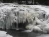 Dripping ice features on the lower falls