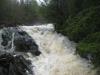 Gush of water between rocks